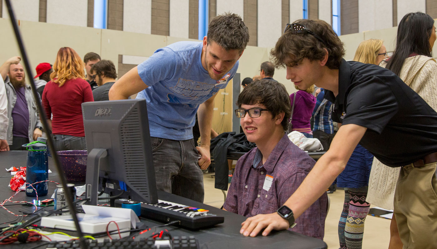 Students exhibit their senior-year Capstone and eProject work at Innovation Showcase, held December 2, 2016 at the Polytechnic campus.