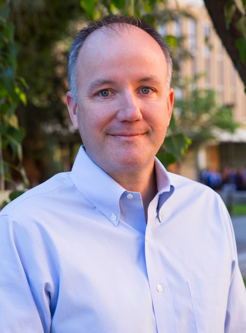 Portrait of Paul Westerhoff with a caption of His ideas are transformational . . . and he's never satisfied with small, incremental advances in knowledge,” says a colleague of new ASU Regent’s Professor Paul Westerhoff. “Because of his persistence and dedication, Paul's work will always be on the cutting edge." Photographer: Jessica Hochreiter.