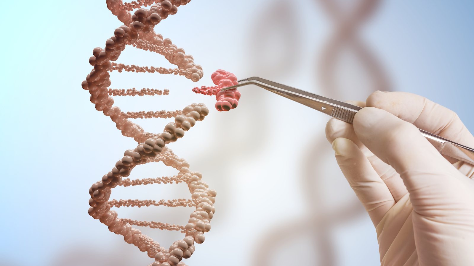 image of a piece of DNA being moved