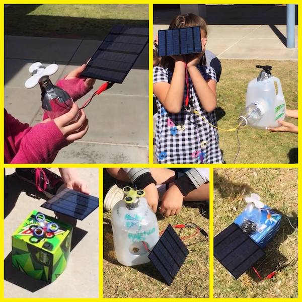 collage of five images showing projects