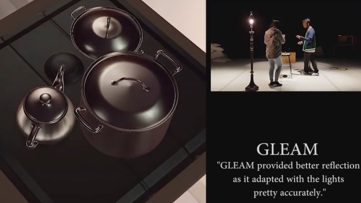 an image of pots and pans on stovetop in augmented reality