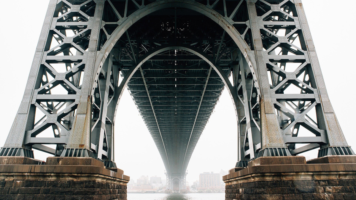 photo of bridge from below