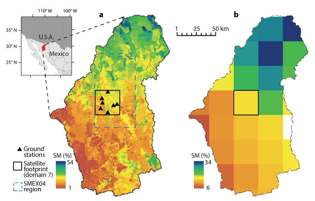 maps of moisture data