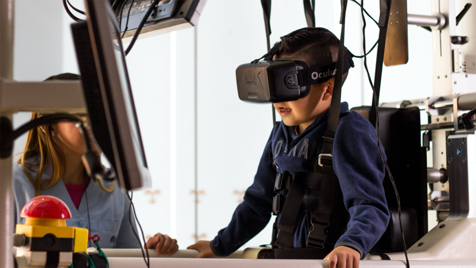 boy wearing a virtual reality mask