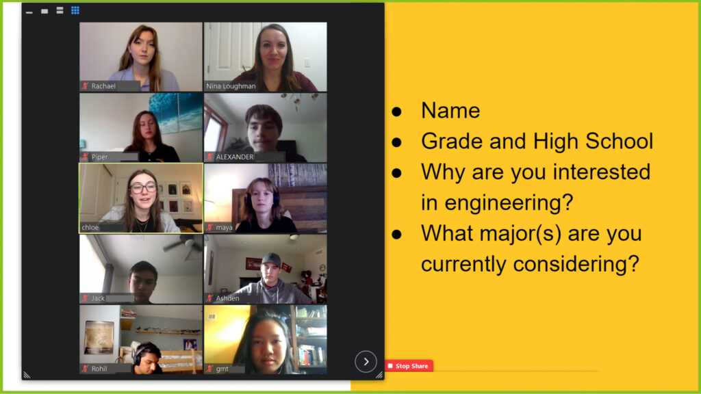 screen capture of a zoom meeting with a shared screen