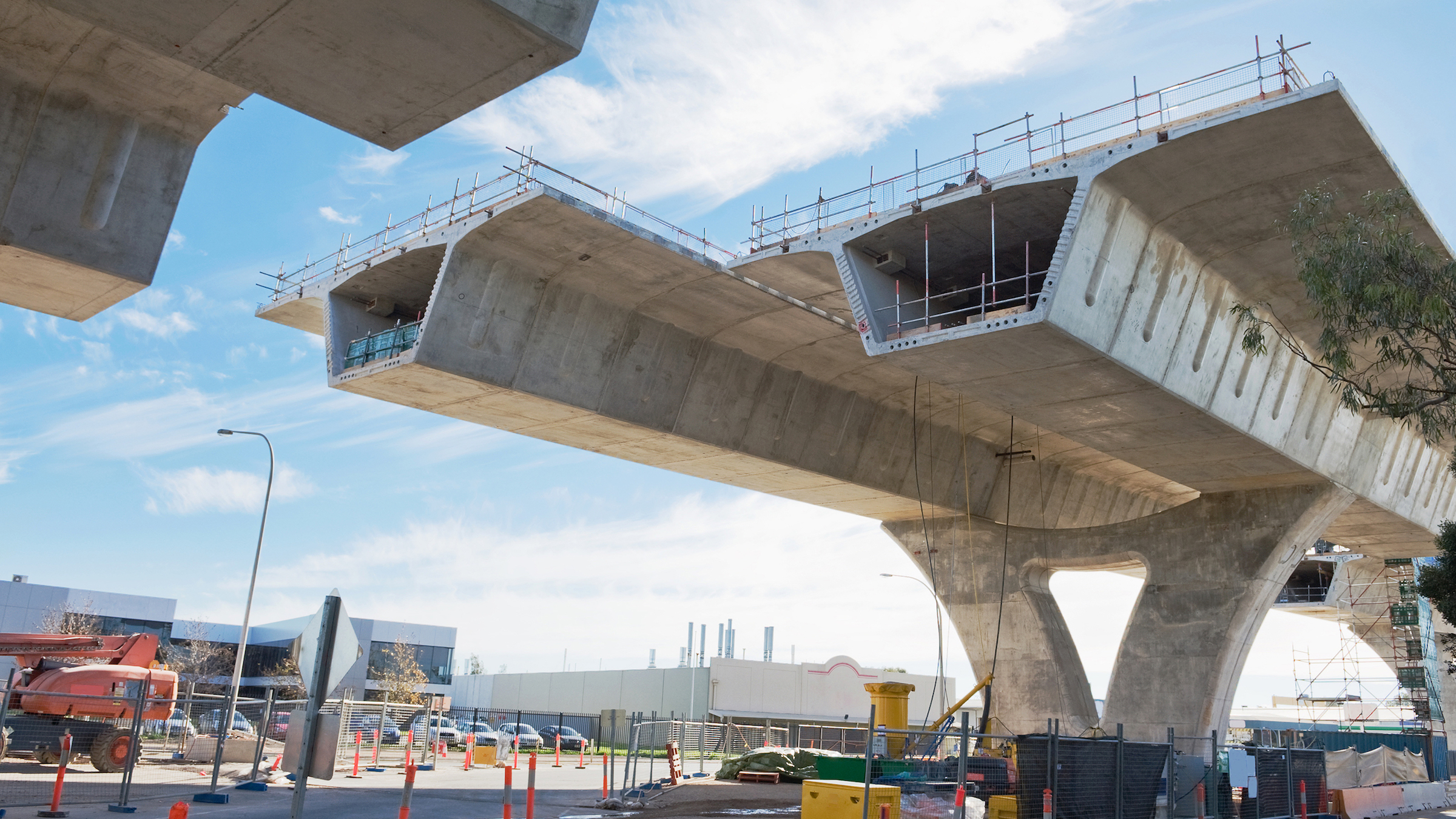freeway overpass under construction