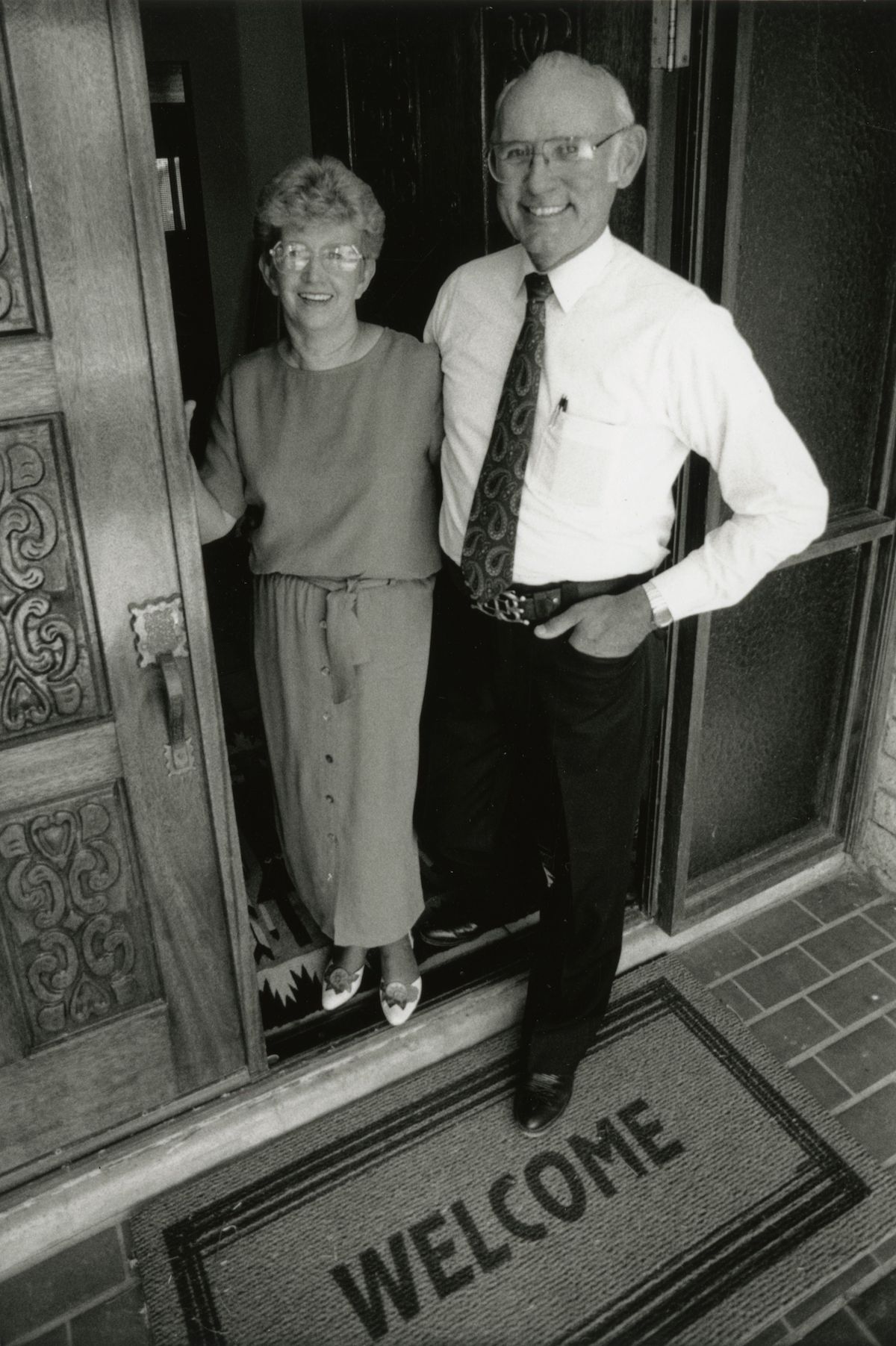 archival photo of Chuck and Judy Backus in 1996