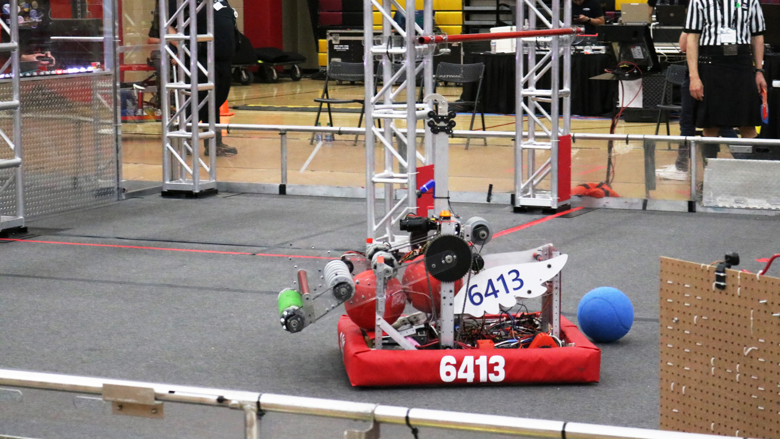 a robot launching balls