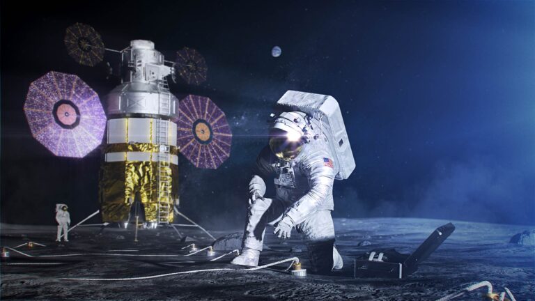 generated image of an astronaut on the moon