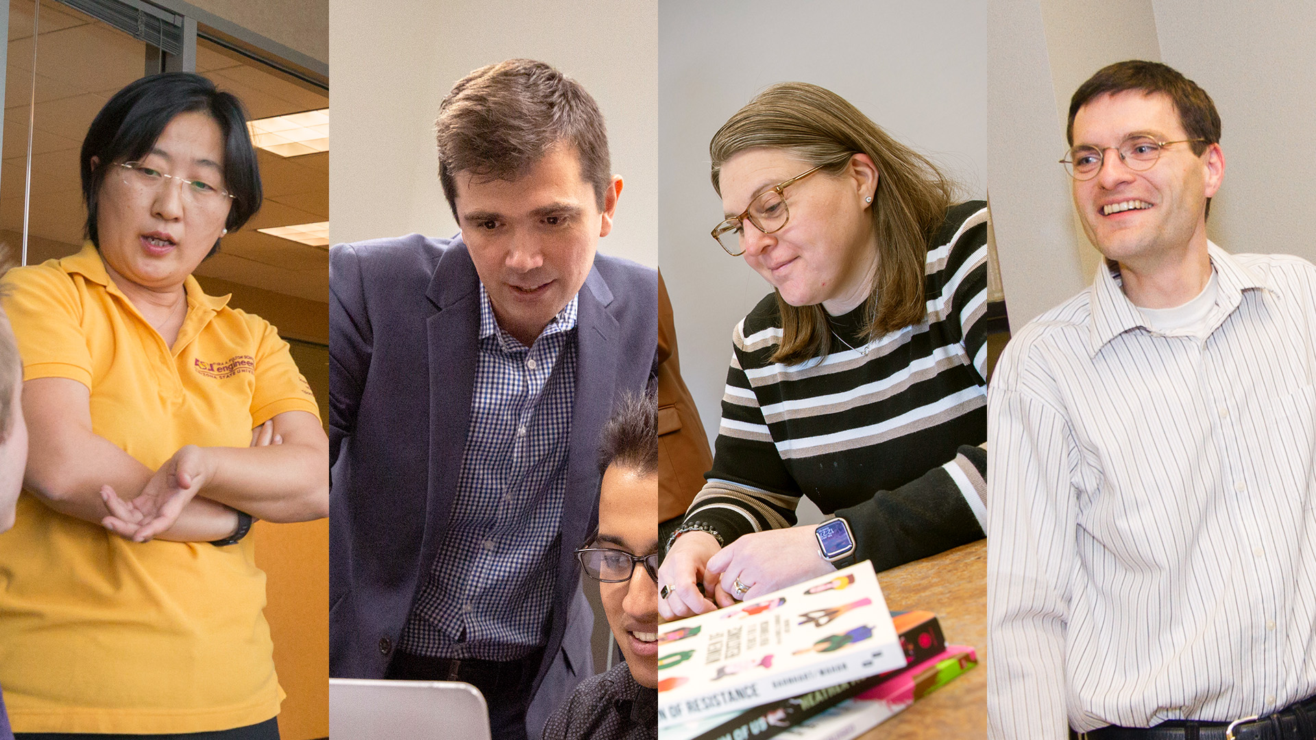 Teresa Wu, Vishar Berisha, Jennifer Bekki and Michael Goryll. New associate deans at the Fulton Schools