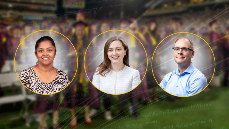 Srividya Bansal, Nadya Bliss and Ross Maciejewski portraits