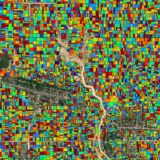 A map generated by the Fields of The World research team illustrating cropland in rural Cambodia.