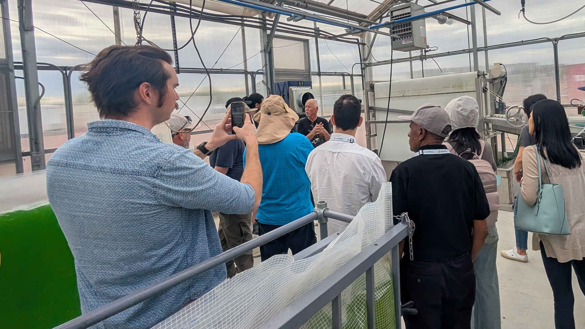 Peter Lammers giving a tour at the Arizona Center for Algae Technology and Innovation