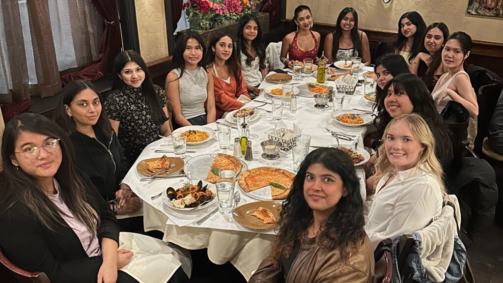 students seated at a table