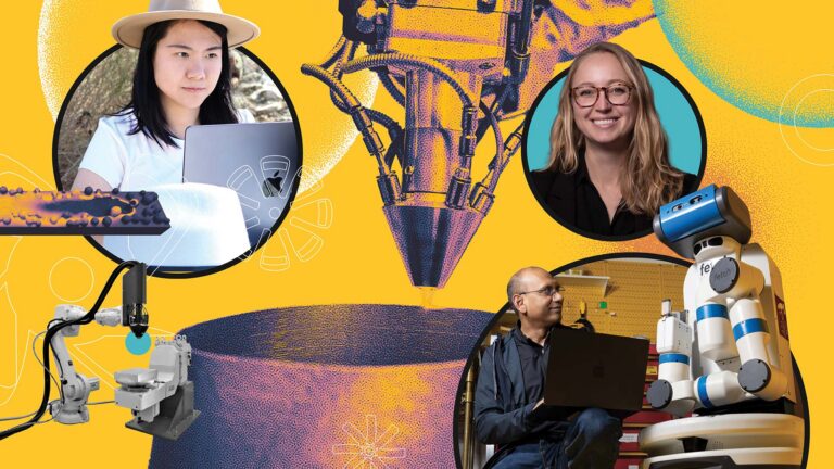 An illustration of the types of technology research projects underway in the School of Computing and Augmented Intelligence