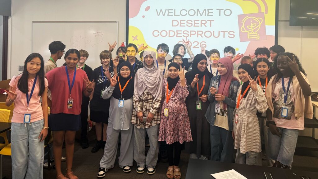 Middle school students attending Desert CodeSprouts 